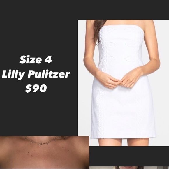 Lilly Pulitzer Strapless White Dress - Picture 2 of 3